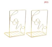 2 Porte-Livres En Métal En Forme D'amour Créatif, Support De Rangement De Bureau, Étagère Organisateur De Livres, Support M17f
