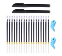 2 Porte-Stylos Noirs, 18 Recharges Bleues, Stylo Magique, Encre Magique pour Enfants, Convient pour la Calligraphie, la Peinture et l'Apprentissage Amusant