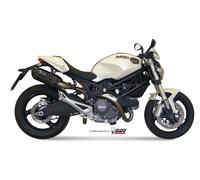 2 Pot D'Echappament MIVV Suono Noir Inox pour Ducati Monster 696 2008 > 2014