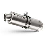 2 Pot D'Echappement Storm by Mivv Oval Acier Suzuki Sv 1000 2003 > 2006