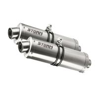 2 Pot D'Echappement Storm by Mivv Oval Suzuki Gsx-r 1300 Hayabusa 2008 > 2017