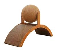 2. Poteaux en bois naturel avec design rotatif en sisal comme meuble pour jouets pour chats pour chatons curieux