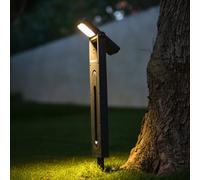 Lumisky Balises solaires BRITY LED blanc chaud étanches éclairage allée jardin – Lot de 2