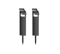 Lumisky Balises solaires BRITY LED blanc chaud étanches éclairage allée jardin – Lot de 2