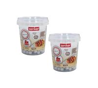 Zenker Lot de 2 sachets de billes de cuisson en céramique | Cuisson sans gonfler, Lot de 2 seaux, Céramique lourde, 1,1 cm, Pour fonds de tarte