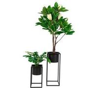 House Nordic Pots à fleurs 2 pcs Lena Noir Noir