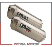 Gpr Exhaust Systems Satinox Double Royal Enfield Continental 650 19-20 Euro 4 Cat Homologated Muffler Argenté Homologated