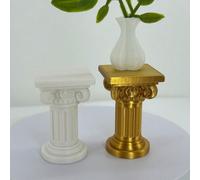 2 pouces Colonne romaine en plastique miniature, base d'affichage de petite statue, accessoire de colonne romaine pour architecture de bac à sable, décoration de maison de poupée PLA