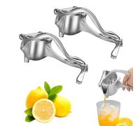 2* presse-citron en acier inoxydable, nouveau presse-agrumes manuel 2026, presse-agrumes manuel multifonctionnel en alliages d'aluminium, outil de cuisine robuste pour citrons, oranges, grenades
