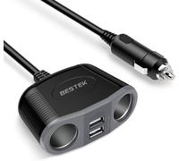 2 Prises Allume Cigare Adaptateur Avec 2 Ports Usb 3.1a Quick Chargeur De Voiture Allume Cigare Pour Téléphone Portable Huawei Smartphone Tablette Pc Gps Et Plus