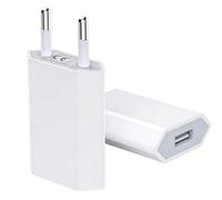 2 Prises d’Alimentation USB, Adaptateur Universel 5V 1A, Chargeur Compatible avec Téléphone Mobile, Android, Montre Connectée, Casques, Smartwatches, Appareils Photo, Tablettes, Blanc