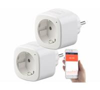 2 prises murales connectées compatibles avec Amazon Alexa SF-500.avs Luminea Home Control