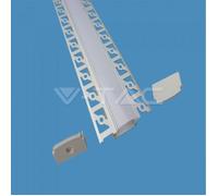 Kit De Montage 2M Avec Diffuseur Pour Bande Led Encastrée 2000X61,5X14Mm Argent