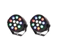 2 PROJECTEUR A LED PAR MINIi RGBW IBIZA + TÉLÉCOMMANDE EFFET DJ SONO LIGHT DMX