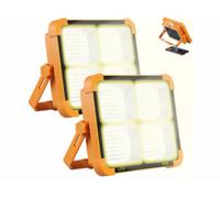 2 projecteurs de chantier solaires 2392 lm avec LED CCT à intensité variable Luminea