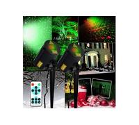 2 Projecteurs LED Noël éclairage Projecteurs Rouge et Vert IP65 effet ciel étoilé OUTDOOR