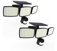 Lumisky Projecteurs solaires SPARKY Lot de 2, LED blanc froid, détecteur de mouvement à fixer H13 cm
