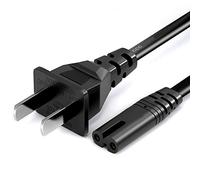 2 Prong AC Power Cord for Samsung 24" 32" 40" 43" 48" 49" 50" 55" 60" 65" 75" inch LCD HD Smart 4K Curved TV AC 2 Prong Figure 8 Power Cord Supply Cable Replacement