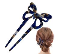 2 Prong U Shaped, Acetate Hairpins Vintage, Bun Hair Sticks, Smooth Sturdy Finish, Lightweight Comfortable Hold, Ideal for Women Thicker Hair, 12x6.4cm