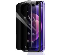 2 Protecteurs D'écran De Confidentialité Pour Iphone 12 Pro/12 + 1 Cadre D'installation, Film En Verre Trempé Anti-Espion, Dureté 9h, Installation Facile, Protection Privée Contre Les Chocs