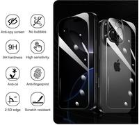 2 Protecteurs D'écran De Confidentialité Pour Iphone 16 Pro Max + 2 Protecteurs D'objectif D'appareil Photo + 1 Film Arrière En Verre Trempé + 1 Cadre D'installation, Anti-Espion De Dureté 9h