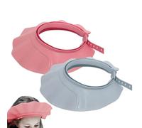 2 protections pour shampooings - visières de bain imperméables pour enfants et adultes | protection réglable pour les yeux et les oreilles | chapeaux de douche pour lavage des cheveux sans larmes