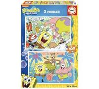 2 puzzles 100 pieces bob l eponge Multicolore G