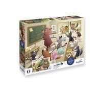2 puzzles 24 pieces - vive l ecole - calypto - sentosphere