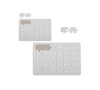 2 puzzles blancs à décorer - 21 x 30 et 15 x 21 cm