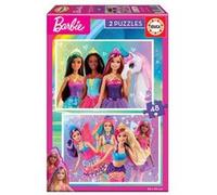 2 puzzles de 48 pieces Barbie Multicolore G