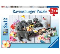 2 Puzzles - Petites Boules De Poils - 12 Et 12 Pièces