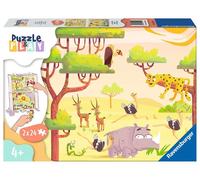 2 Puzzles - Puzzle & Play - Safari - 24 Et 24 Pièces