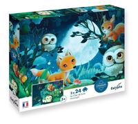 2 Puzzles - SENTOSPHERE - 24 pièces - Au clair de Lune - Observation - Mémoire - Logique - Dès 3 ans