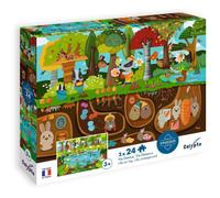 2 Puzzles - SENTOSPHERE - 24 pièces - La Vie Dessus / Vi Dessous - Observation - Mémoire - Logique - Dès 3 ans