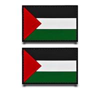 2 PVC Palestine patch fun broderie amovible tactique fixe badge drapeau militaire patch appliques veste extérieure gilet vêtements casquette de baseball