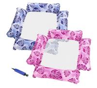 2 Pzs Bouée Piscine Adulte - Fauteuil Gonflable pour Piscines avec Filet, Hamac Flottant, Portable Hamac d'eau Gonflable, Chaise Longue Flottante pour Bronzer et Se Détendre (B)