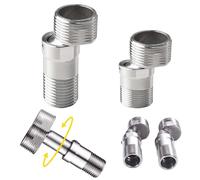 2 Raccord Excentré Mitigeur 1/2 3/4 in, FORMVERSITY Shower Faucet Adapter, Adjustable Shower Faucet Adaptor Raccord Excentré mitigeur, raccord Plomberie Mitigeur Douche pour Robinets Muraux