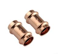 2 raccords à sertir en cuivre pour eau froide et tuyau de pompe à chaleur avec ajustement à pression de type V et étanchéité écologique pour plus de durabilité (4 points)