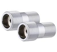 2 raccords d'adaptation longueur 51 mm mâle 15x21 (1/2) - mâle 20x27 (3/4) pour robinetterie murale douche ou baignoire NOYON & THIEBAULT