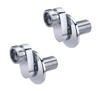 2 Raccords Excentrés de 25 millimètres avec Rosaces pour Robinetterie Mâle 15x21 - Mâle 20x27 NOYON & THIEBAULT