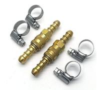2 raccords rapides pour tuyau de 8 mm de propane/butane + 4 clips (65)
