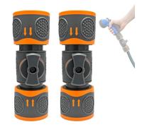 2 Raccords Universels Tuyau d'Arrosage,pour 1/2"&3/4" avec Vanne d'Arrêt | Système Pour Gardena, résistant UV et gel, joints EPDM, économie d'eau, installation sans outil, anti-fuite,irrigation jardin