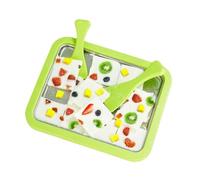 2 raclettes pour sorbetière manuelle, plaque froide portable, bac à glace pratique pour la préparation de desserts glacés maison au quotidien.