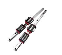 2 rails de guidage linéaires carrés HGR25 + 4 glissières/blocs/chariots HGH25CA/HGW25CC/HGH25HA/HGW25HA(HGH25CA H class,1050mm)