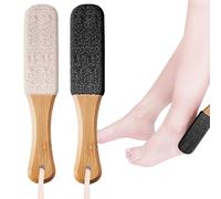 2 Râpes à Callosités en Carbure de Silicium/Corindon Blanc, Râpe pour Callosités, Quatre Côtés, Râpe à Pieds en Bois, pour Râpe Pieds Pédicure Manuelle Professionnel Double Face