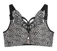 2 Raus Land One Fab Fit Soutien-gorge à armatures pour femme Demi T-shirt Soutien-gorge convertible pour femme Ensemble de yoga, argenté, 80