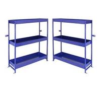 Rayonnage Monster Duo à étagères en métal pour Le Rangement d'outils dans Les véhicules Utilitaires, 116.5cm x 115cm x 34.8cm