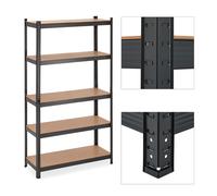 2 rayonnages pour charges lourdes, 5 tablettes, 1250 kg, en acier