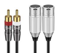 2 RCA Male to 2 XLR Female Cable,HiFi Audio Cable Asymmetric Dual XLR to RCA Stereo Interconnect Cable for Speaker,Condenser Mic,Mixer and Amplifier
