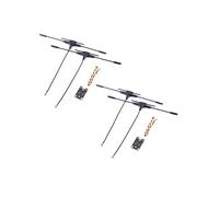 2 Récepteurs XR4 Gemini-X Double Bande ELRS 2,4 GHz/SUB-G 900 MHz avec Antenne de Type T pour Drones RC FPV